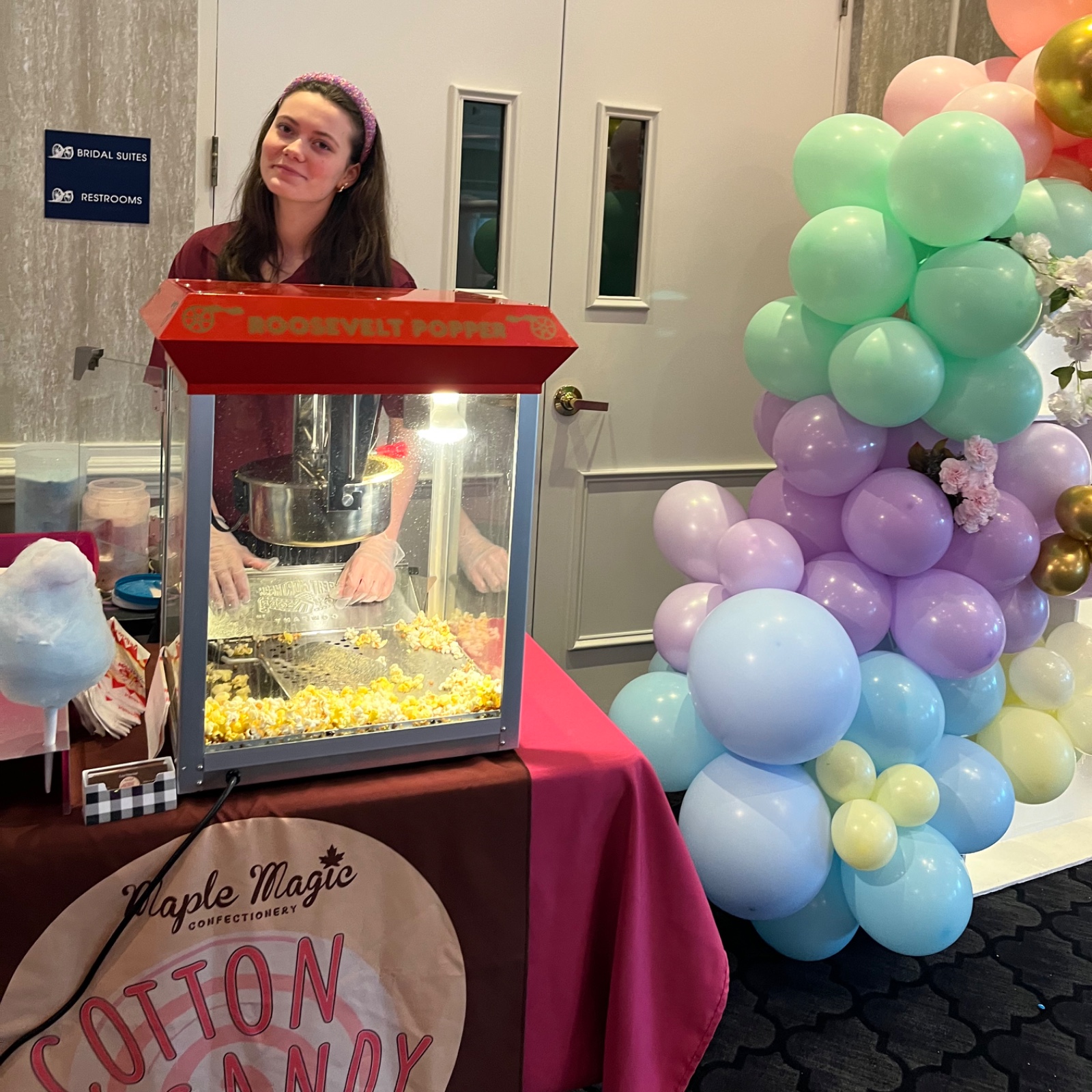 Popcorn Party with attendant