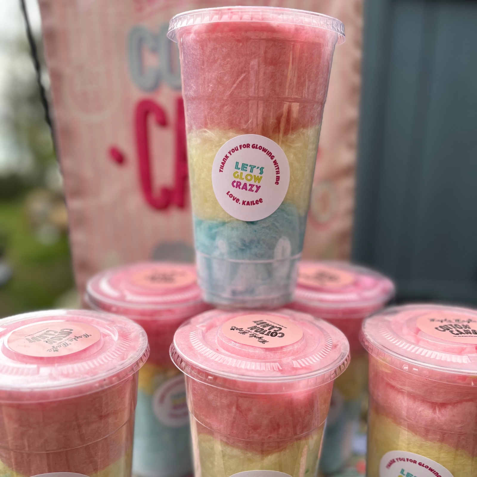 Cotton candy cups